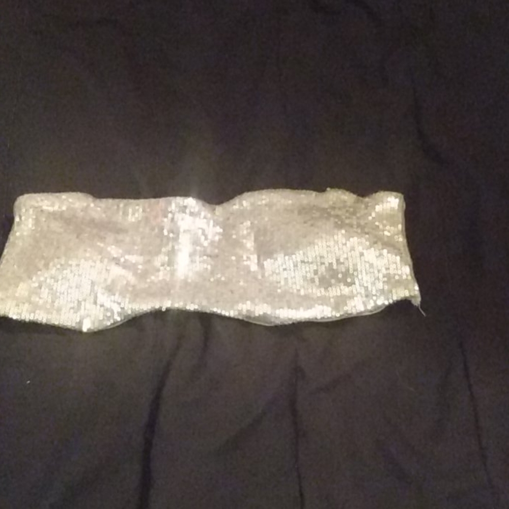 Silver sequin bandeau🤑